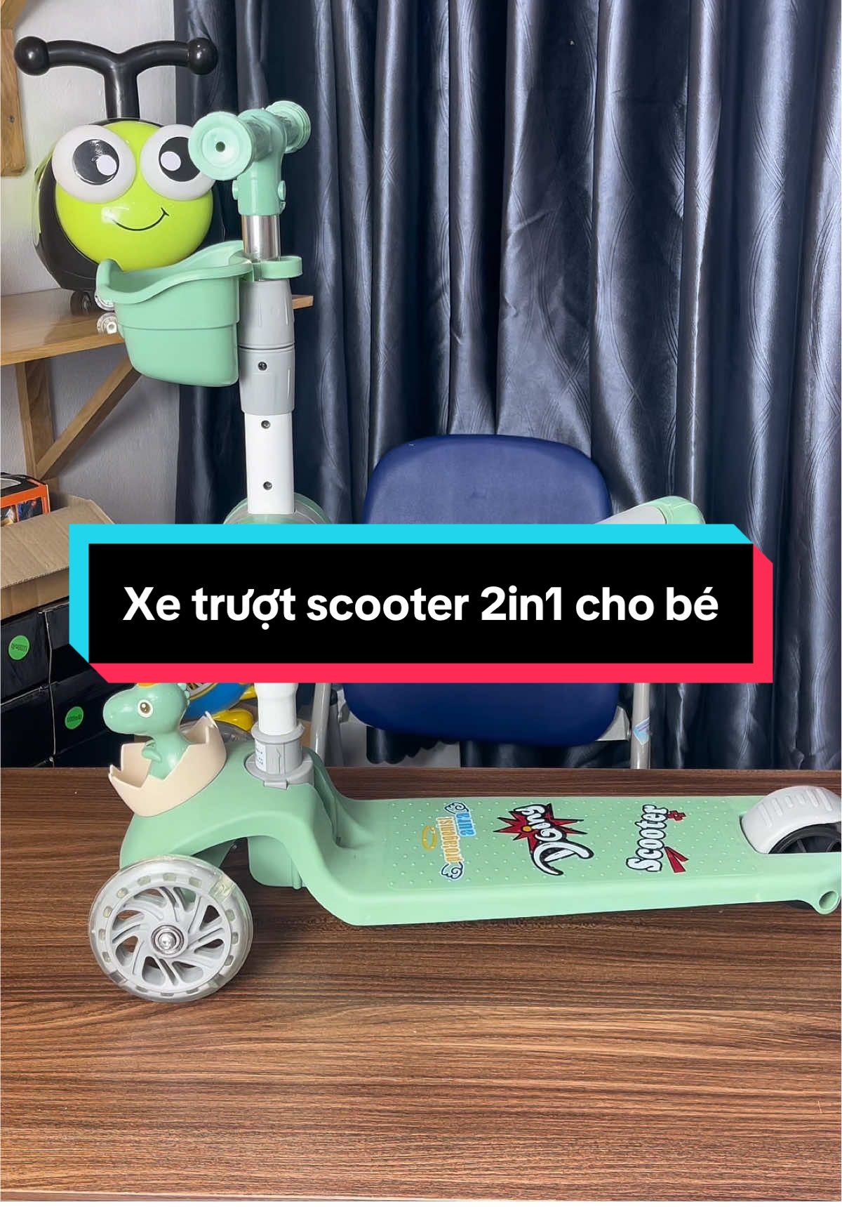 Xe scooter 2in1 khủng long cho bé, vừa là xe trượt vừa là xe chòi chân cho bé.#xetruotscooter #scooter #xechoiscooter #xuhuong 