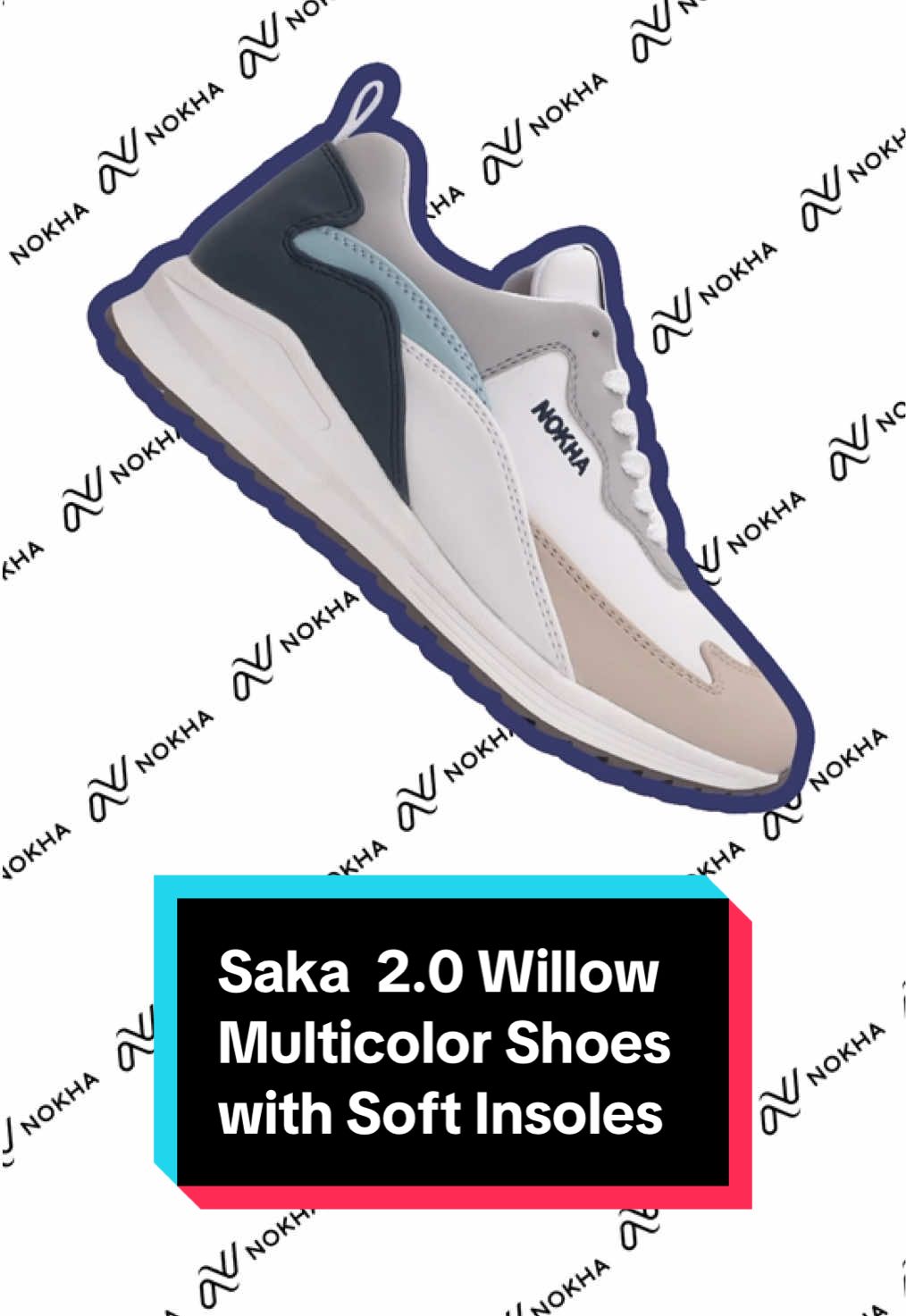 Empuk, ringan, anti lecet, anti slip, dengan multicolor look yang cakep banget!  #Nokha #sepatuolahraga #rekomendasisepatu #sepatucouple #tiktoktrend