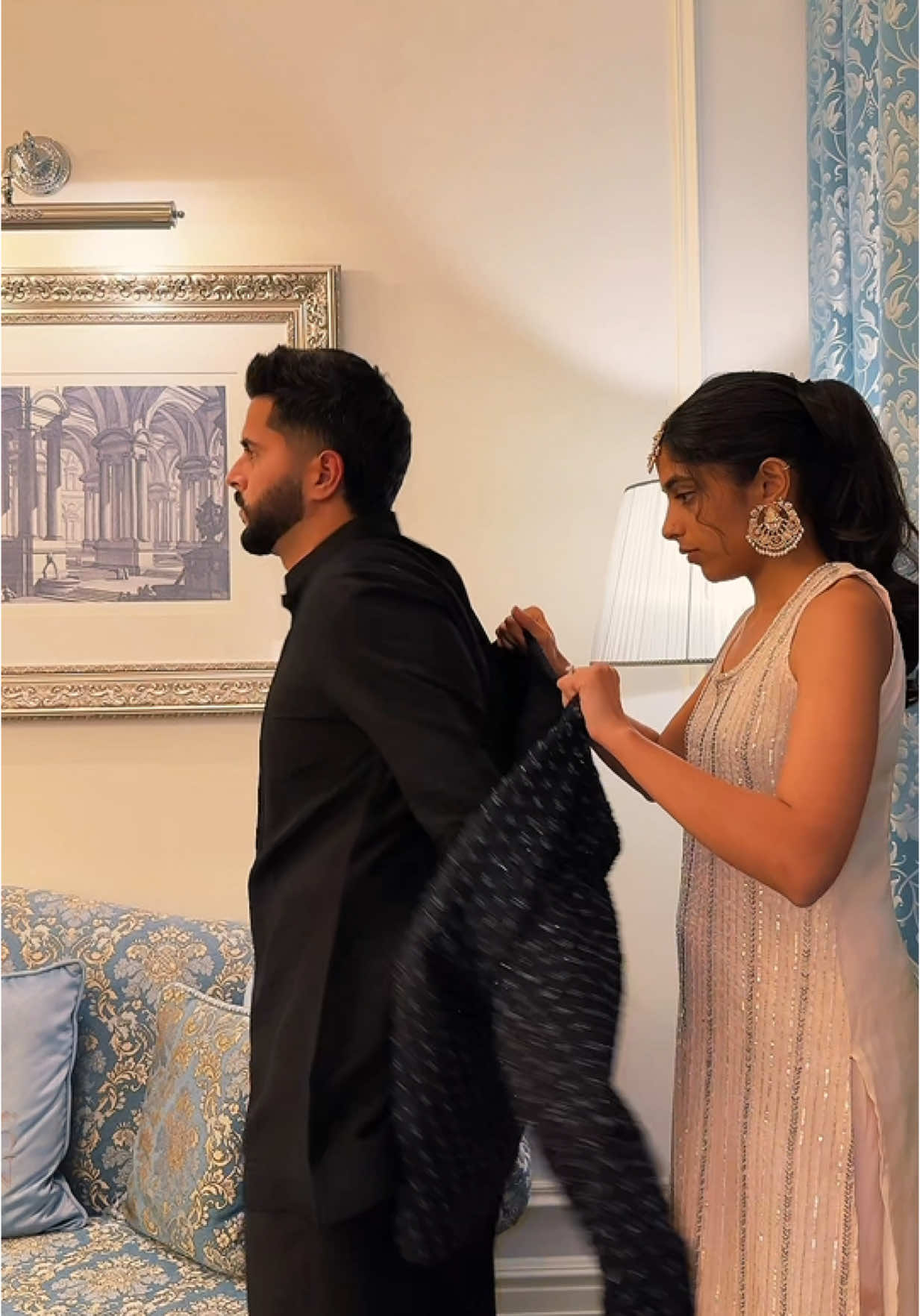 Sangeet ready 🕺🏻🪩 @Namrat Klair approved, so I guess I did good!  #indianwedding #indianoutfit #sangeet #mensfashion #indianwear #fashion #dubai 