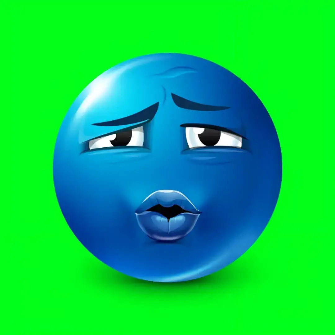 blue smiles on green background #blue #fyp #tiktok #screen #green #smiles