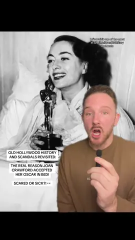 13 DAYS UNTIL OSCAR SUNDAY!!! In honor of the upcoming Oscar’s I thought we could revisit Old Hollywood Oscar moments that live rent free in my mind! Let’s start by revisiting one of my favorite Oscar moments ever—the time Joan Crawford accepted her Best Actress Oscar from the comfort of her own bed. #joancrawford #oldhollywood #oscars #academyawards #tiktokpartner 