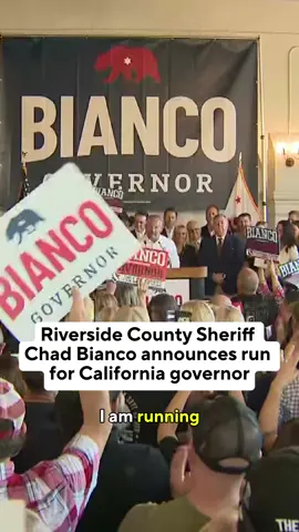 Riverside County Sheriff Chad Bianco officially declared his run for California governor on Monday. A proud supporter of President Trump, Bianco was first elected sheriff of Riverside County in 2018 and was re-elected in 2022. His tough-on-crime stance was recently showcased as he advocated for Proposition 36, which passed in Nov. 2024 and called for increased penalties for certain retail theft and drug-related crimes. Tap the link in our bio to learn more about Bianco and the growing list of candidates entering the race.