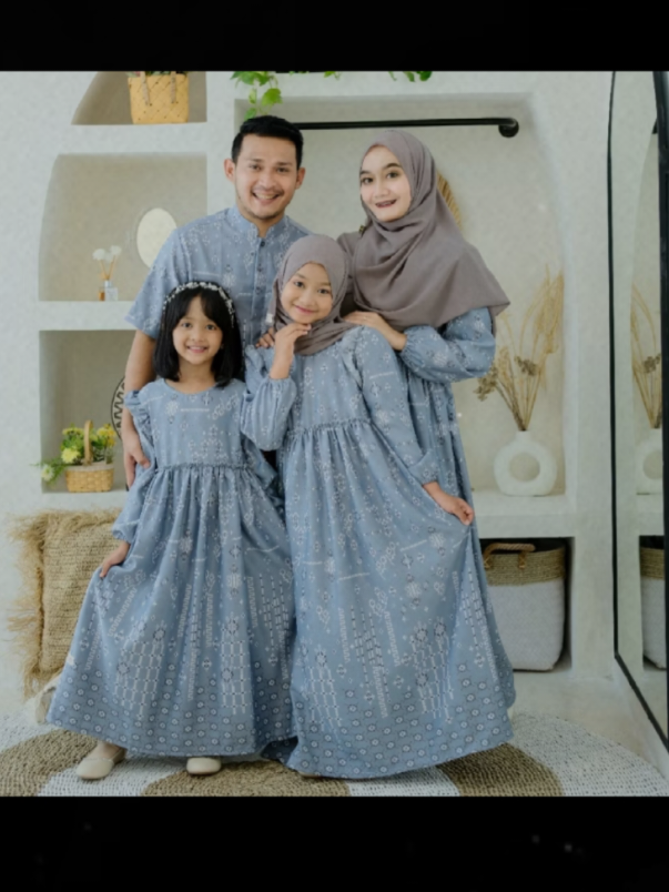 pembelian klik bio q ya...#Gamis couple keluarga seravina