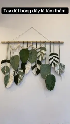 #trangtri Tay dệt bông dây lá tấm thảm b