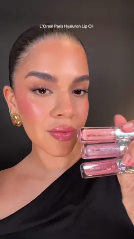 💖 NEW💖 @loréal paris usa L'Oreal Paris Hyaluron Lip Oil! How beautiful #newmakeup #lipoil #makeupswatches #glossylips 