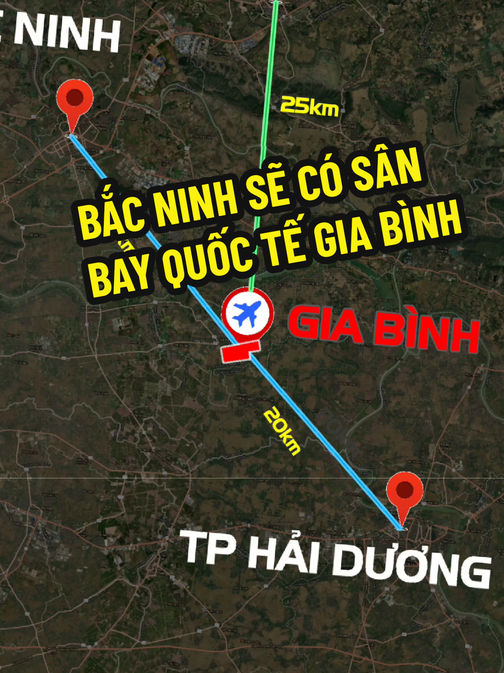 Sân bay quốc tế Gia Bình tọa lạc ở xã Xuân Lai, huyện Gia Bình, tỉnh Bắc Ninh với diện tích dự kiến khoảng 363.5ha. Sân bay quốc tế Gia Bình cách đều TP Bắc Ninh và Hải Dương khoảng 20km, cách Tp bắc giang 25km. Cách hồ Hoàn Kiếm 35km và cách sân bay Nội Bài khoảng 40km. Như vậy, vùng đồng bằng sông Hồng sẽ có 4 sân bay quốc tế là Nội Bài, Gia Bình, Vân Đồn và Cát Bi. Bắc Ninh còn quy hoạch một loạt tuyến đường mới để kết nối Sân bay Gia Bình và các tỉnh thành lân cận. Ngoài ra, Bắc Ninh mới mở thêm tuyến xe bus điện kết nối thành phố Bắc Ninh đến sân bay Nội Bài với tần suất 15 đến 25 phút một chuyến. Đặc biệt là Bắc Ninh được định hướng lên thành phố trực thuộc trung ương vào năm 2030. Bắc Ninh có sân bay quốc tế.