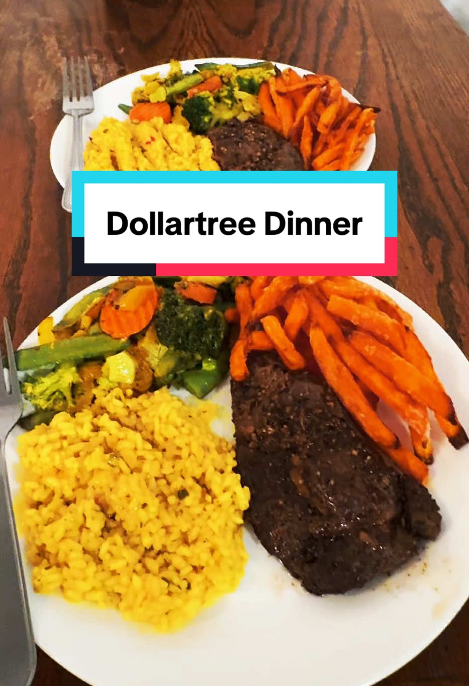 Here is another Dollar Tree dinner made for $10. This steak dinner you won’t believe until you see it for that price. Everything was cooked perfectly, from the fries to the risotto to the veggies . I’m sure you will enjoy and appreciate it. #dollartree #cheapmeals #dollarmeals #budgetmeals #EasyRecipe 