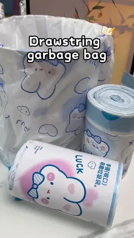 Finally, I found this kind of good-quality and good-looking garbage bag, which is still a drawstring type! #drawstringgarbagebag #cartoonpatter 🐰 #garbagebag 🗑️
