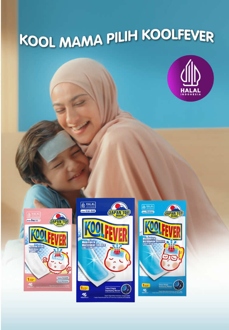 KoolFever plester kompres HALAL dengan Moisture Rich Cooling Gel yang tebal dan banyak kandungan air. #KoolMamaPilihKoolFever #KoolFever #KoolFeverHalal #PlesterKompres #PlesterKompresHalal 