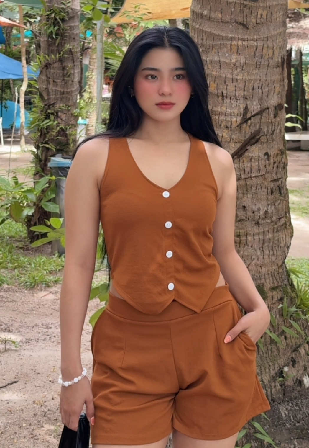 Terno vest top ✨🤎 #fyp #foryou #fypage #ternooutfit #outfit #outfitideas #inspo #terno #vestoutfit #affordableoutfits #summeroutfits 