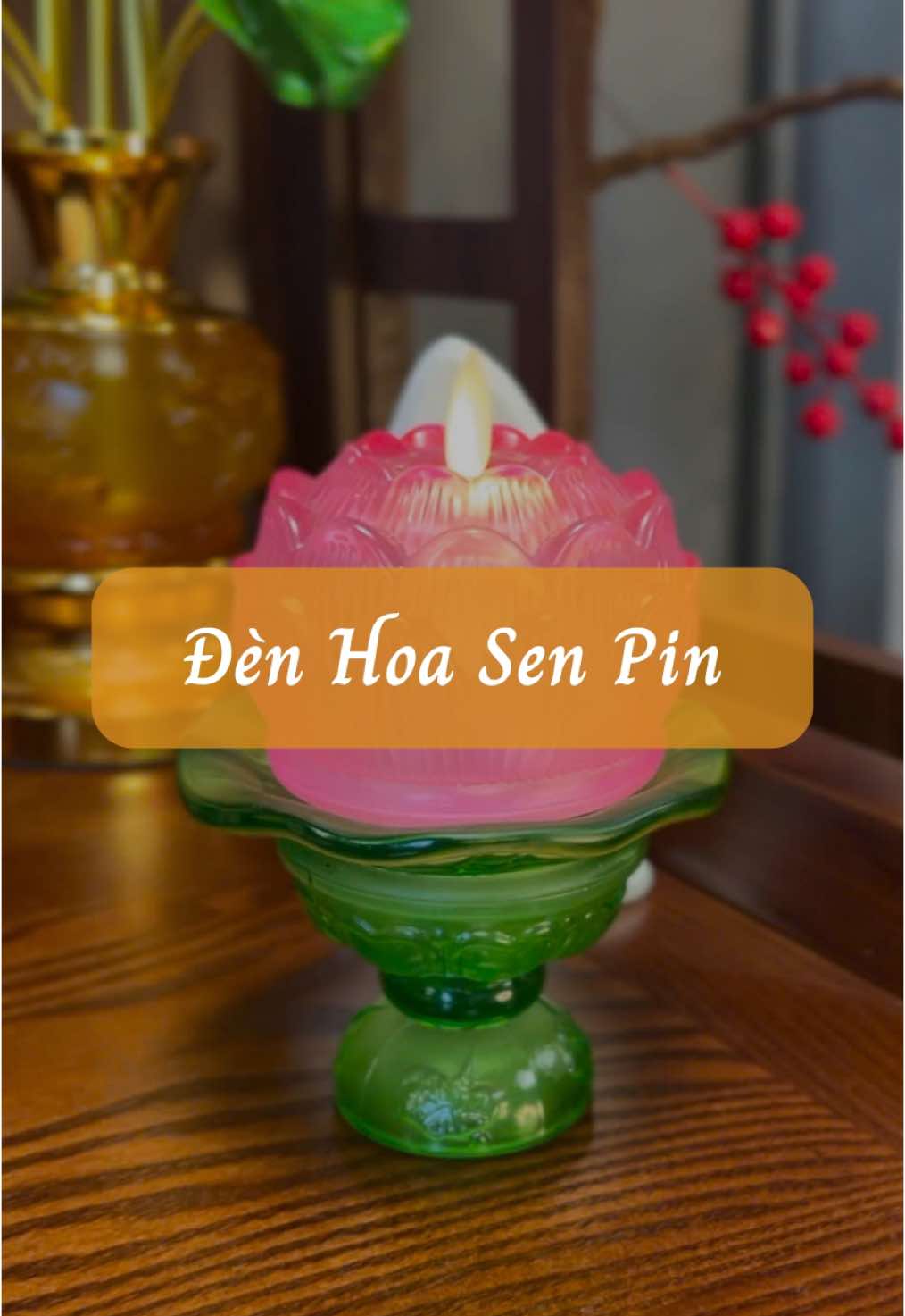 Đèn lưu ly hoa sen điện tử chạy bằng pin an toàn, tiết kiệm, tinh tế 🪷 #dothotuean #phatphapnhiemmau #phatphapvobien #xuhuong #tinhtambinhan #denthohoasen 