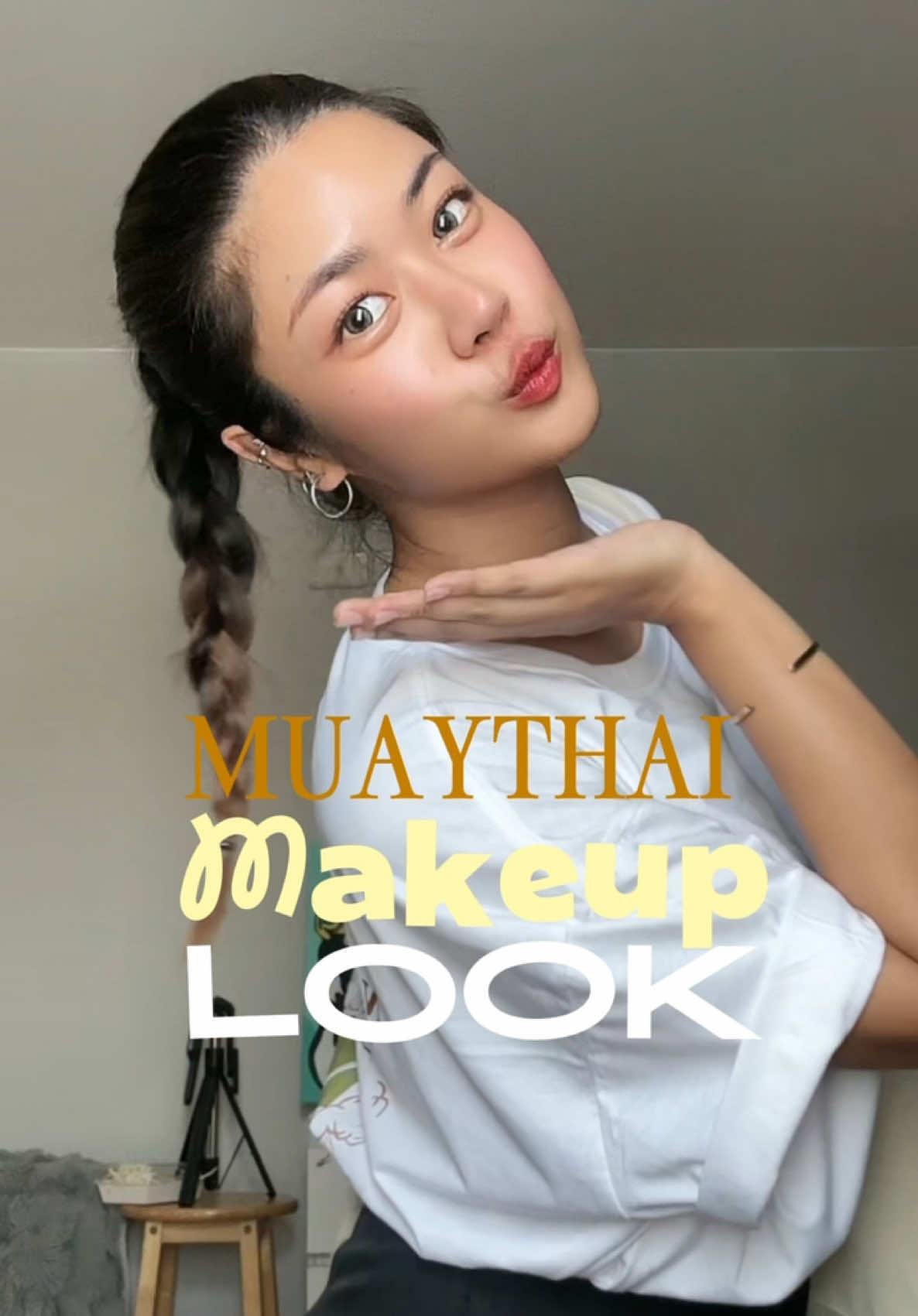 Muaythai makeup 🫦🥊 #pianokewalin #pianoandpleng #makeup #gymmakeup #outfit #gymmotivation #muaythai 