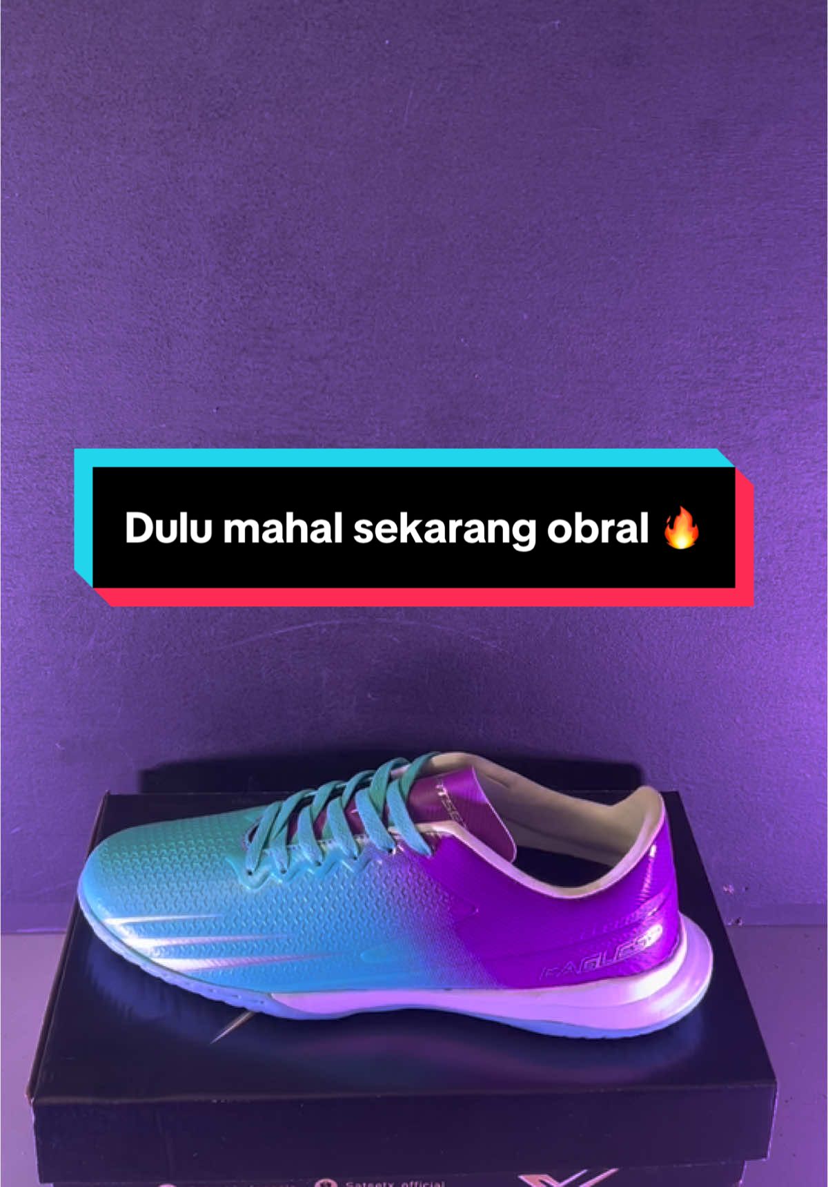 Dulu mahal sekarang obral satset x eagless in tosca violet 🦅🔥💙💜#satset #lokalbrand #sepatufutsal #sepatufutsaloriginal #foryoupage #fyp #futsalindonesia #futsalskills 