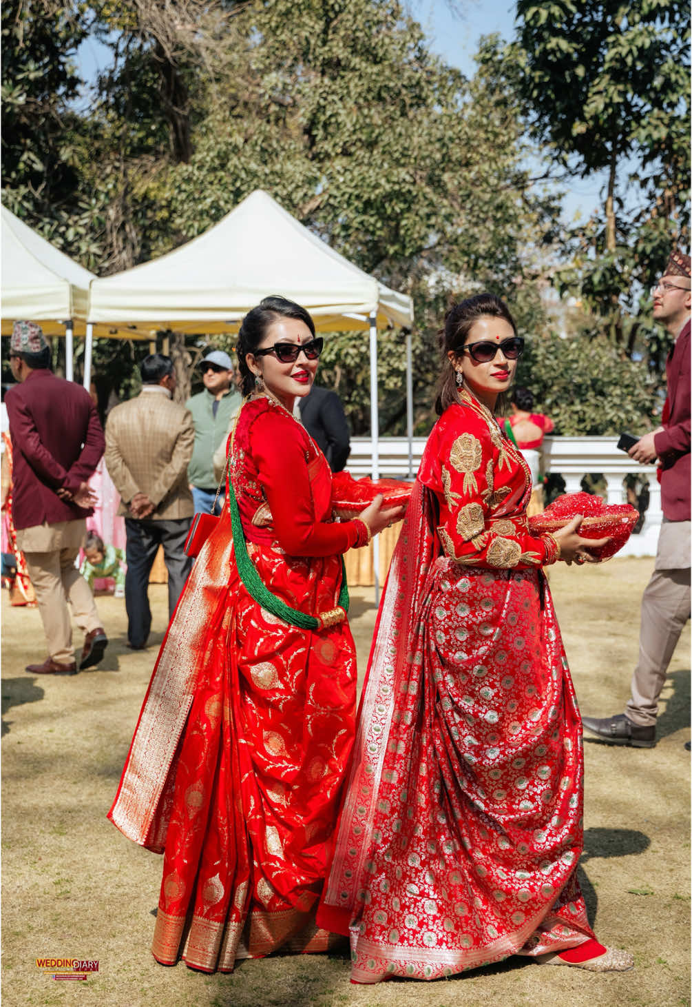 Twinning since birth 💕 Soul sisters 👯‍♀️  Outfit : Instagram: Enaas_moksh My dear @Monika kadayat  @Badal_Monika_Parthu💕  . . . . . . #sistersgoals #fy #foryoupage❤️❤️ #weddingday #nepaliwedding #traditional #sareelove #psk_parth #trendin #tiktoknepalofficial #nepalitiktok #outfit #cousin #goviral #ethnicwear #drape 
