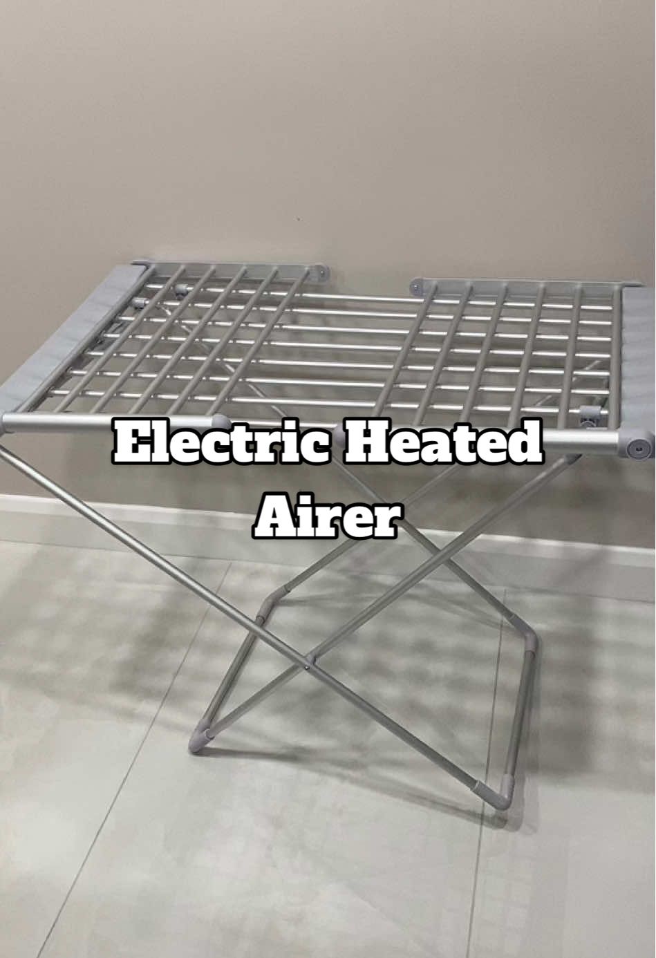 Electric heated Clothes Airer	Fast, Efficient, and Foldable! #heatedairer #fouryou #fyp #tiktokmademebuyit #indoorclothesdrying #clothesdryingrack #vairal 