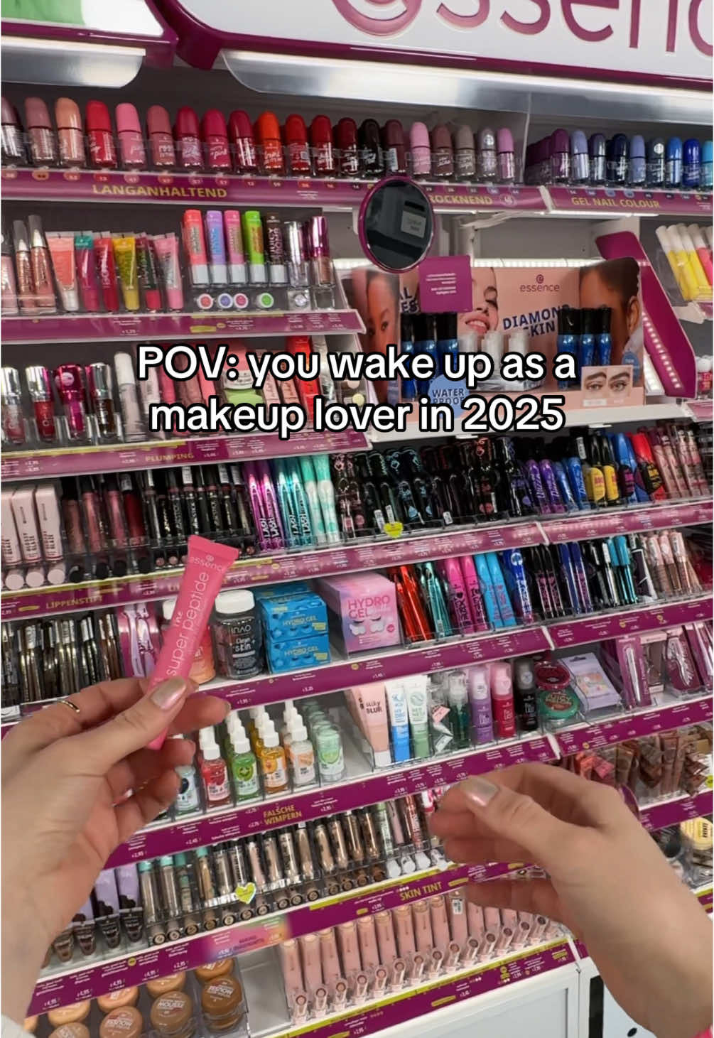 POV: you wake up as an makeup lover in 2025 🫣 #historytok #future #essence #essencecosmetics #makeup 