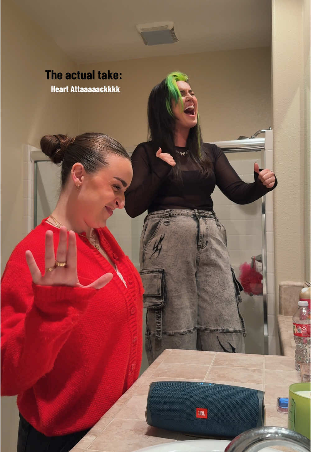 Practicing Heart Attack makes a difference 🤣 @alayna #heartattack #heartattackchallenge🔥 #demilovato 