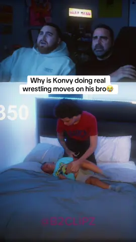 Los & wad react to konvy doing REAL wrestling moves on his brother 😭 #lospollostv #lospollostvclips #lospollostvdad 