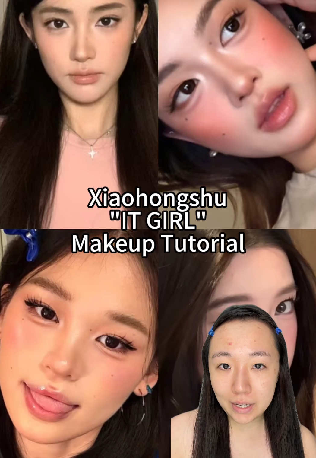 YouTube style in depth makeup tutorial on Xiaohongshu “IT GIRL” makeup 💗 #xiaohongshu #itgirlmakeup #makeuptutorials 