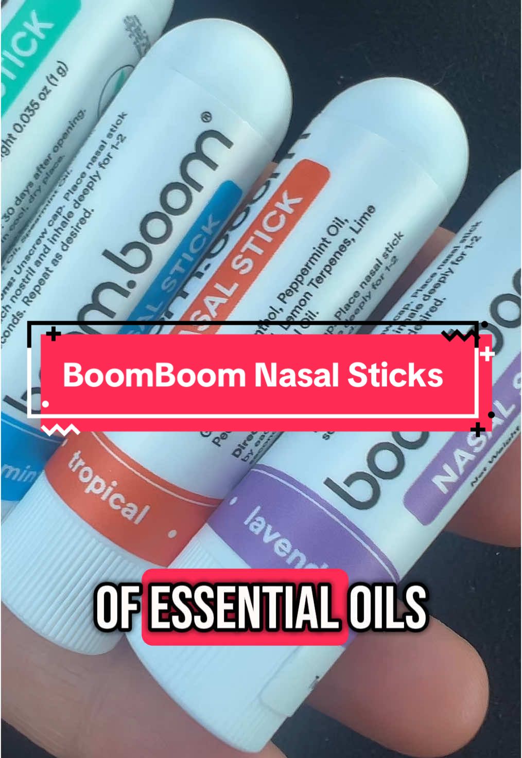 The essential oils in this helps clear congestion and you can breath so deeply #boomboom #nasalsticks #congestionrelief #fyp 