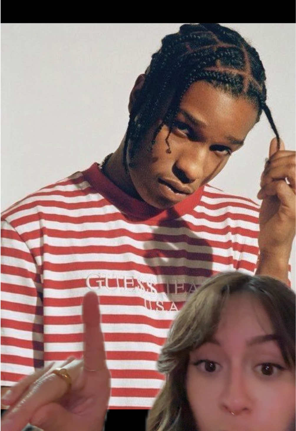 the guess x a$ap rocky collection… i still see the green and white striped shirt i’ve always wanted in my dreams #greenscreen #fyp #2016 #2017 #asaprocky #guess #fashion 