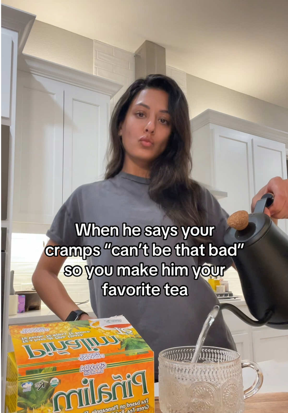 he’s about to find out, iykyk #tea #ballerinatea #teatime #humor #pinalimtea #fyp #viral #couplecomedy 