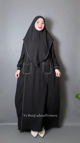 Versi warna hitamnya cakepp😍 #abayasethijab #abaya #abayahitam 