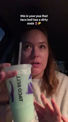 ITS SO GOOD #dirtysoda #tacobell #tacobellqween #soda @tacobell #mountaindew #bajablast 