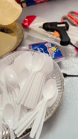 Recycled dress using disposable spoon and paper plates #recycled #paperplates 