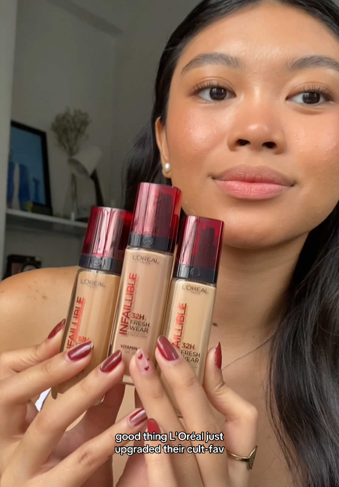 Manila heat & ‘school air’? No match for this foundation! ☀️💨 The upgraded L’Oréal 32H Infallible Fresh Wear keeps me fresh all day—lightweight, breathable, and now with Vitamin C + SPF 25! #LOrealPH #LOrealPartner #StartStrongStartInfallible #MyInfallibleEra #makeup 