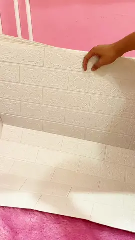 wallpaper dinding 3D foam motif bata#fyp 