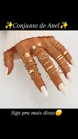 ✨️Conjunto de Anel, 28 peças✨️Link do produto na bio  Siga pra mais dicas😉 #diquinhas_da_lari #Anel #lindos 