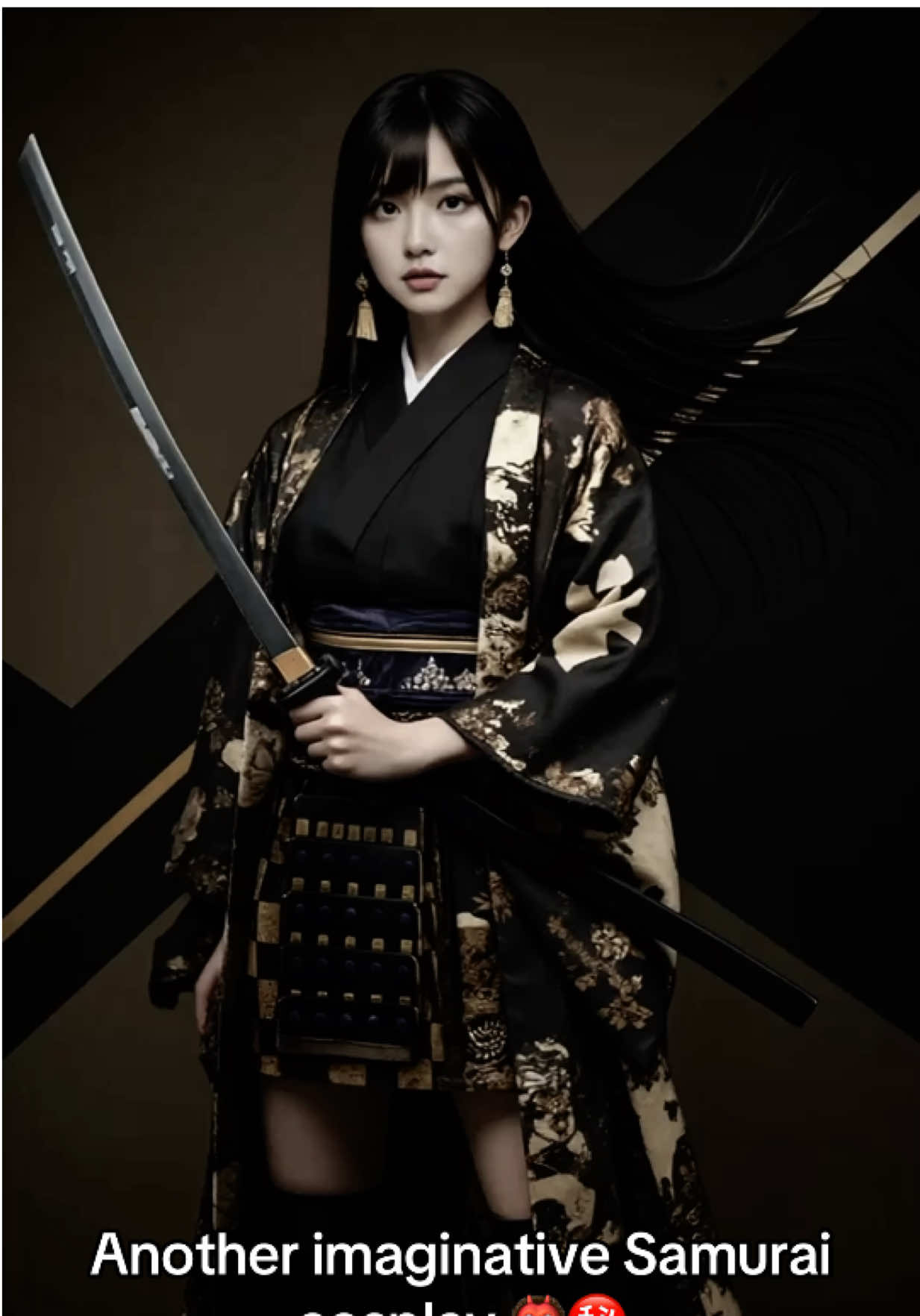 Beautiful girl black samurai cosplay #beauty #samurai #cosplay 