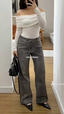 #casual #top #offshoulder #longsleeve #basictop #outfit #fyp 