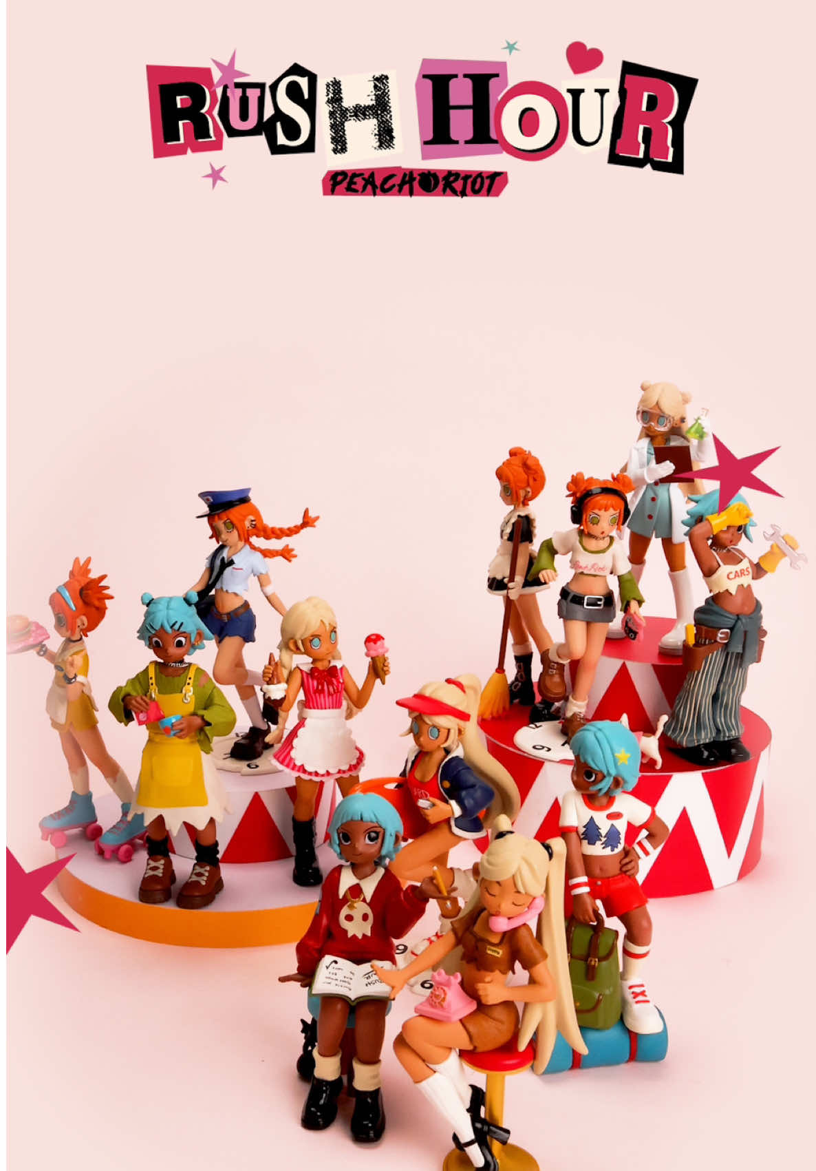 Music waits for no one! 🎸 Fuel your dreams with Peach Riot! 🚀✨ #popmart #peachriot #unboxing #rushhour #blindbox #arttoy