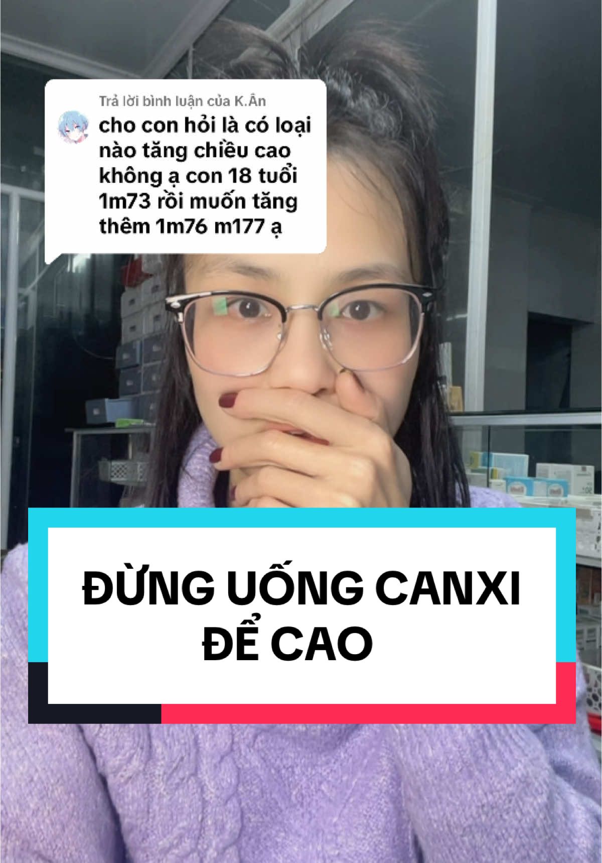 Trả lời @K.Ân  bác mới có 20 tuổi mà cháu hỏi bác cái câu nó đau lòng lắm #dinhduong #duocsithuthuy #suckhoe #canxi#tangchieucao