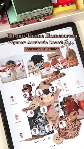 Hirono Popmart Aesthetic Home screen on my Samsung S8. ⚽🎧 Living in a #popmart dream every time I unlock my #hirono #samsungtab! ☁️🎠 Who's your fave popmart character? 🌟 #popmart #hirono #aesthetic #valentines  #gift #giftideas #blindbox #magicwidgets #myicon #android #androidtheme #samsung #samsungtab #samsungs8 #tablet #customtheme #homescreenmakeover #aestheticphone #diysetup #cutetheme #bestapp #cuteapp 