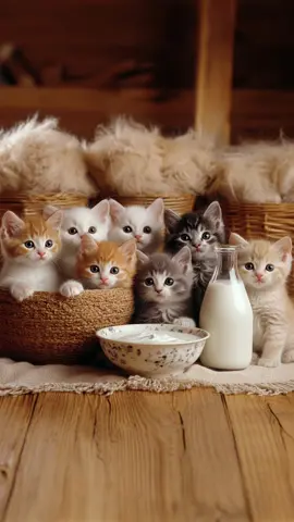 Seven tiny furballs ready to melt your heart! Their wide-eyed curiosity and playful spirits are sure to bring a smile to your face. Tag a friend who needs some kitten magic today!😇🥰😍😻 #kitten #kittens #kittensoftiktok #catsoftiktok #cutecat #ai #catlovers #catlover #trendingvideo #viralvideos #PetsOfTikTok #cuteanimals #recommendations 