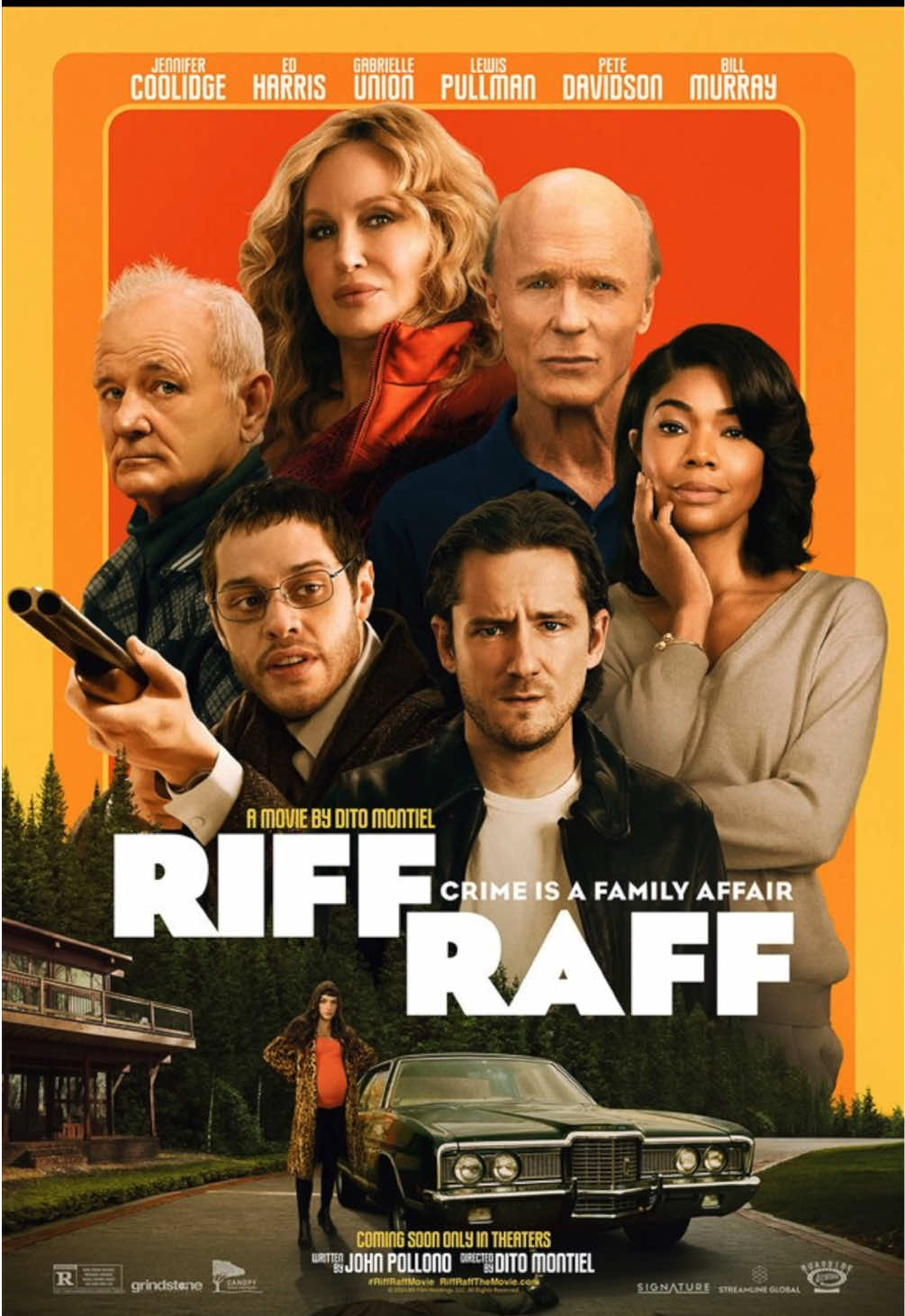 Jennifer Coolidge? Bill Murray?! Sign me up! #RiffRaffMovie #jennifercoolidge #billmurray #petedavidson #gabrielleunion #edharris 
