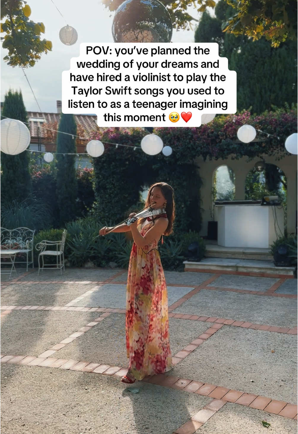 One for the swifties 🥹 the perfect love story!!! #lovestory #taylorswifttok #taylorswiftsongs #swiftie4ever #swiftiesoftiktok #weddingideas #weddingviolinist #weddingmusic #bridetobe2025 #weddingsong #weddingvibes #italianwedding #destinationwedding #violinist #violinista 