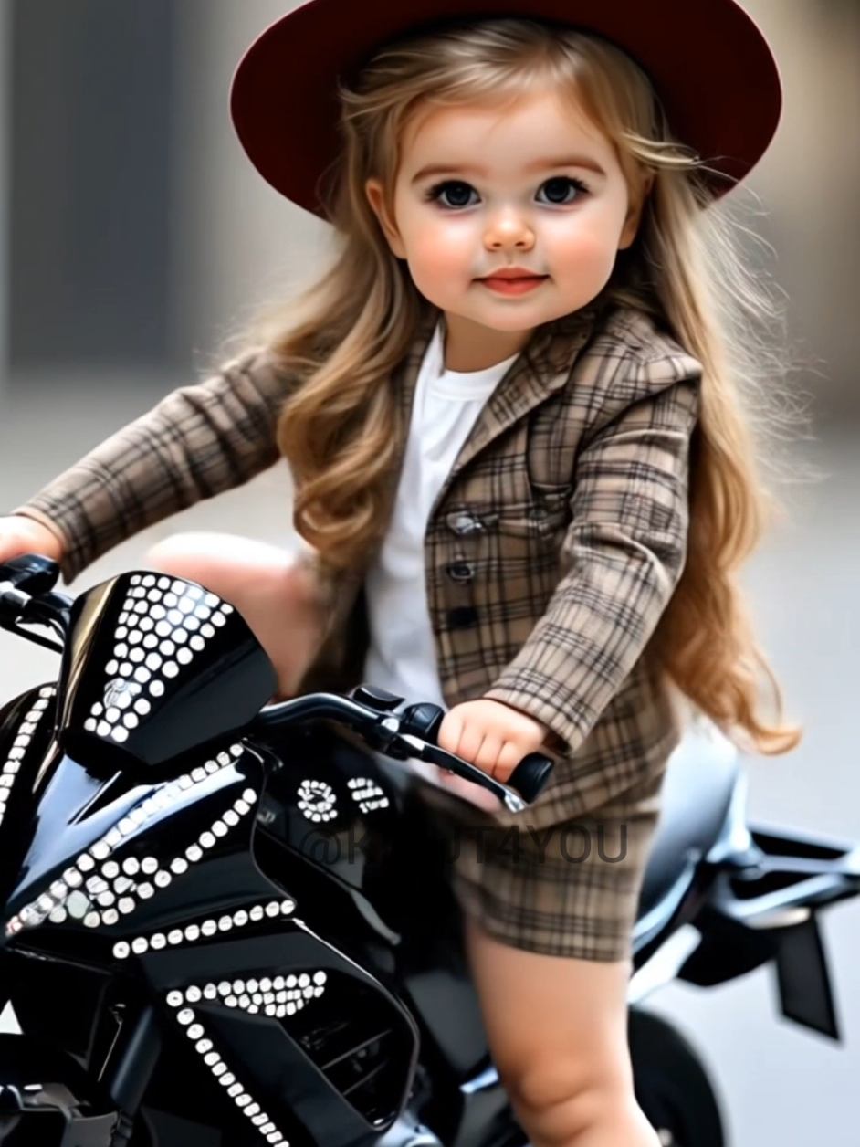 Cute Baby♥️ #baby #cutebaby #fashion #aifashion #AI #Runway #motorcycle #fyp #viral_video #fashionbaby 