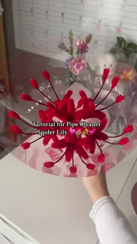 Finally posted here on TikTok! If you don’t want to make it then its always available for purchase in my bio 🫶 #pipecleanerflowers #flowers #tutorial #spiderlily #spiderlilypipecleaner #DIY #flowertutorial 