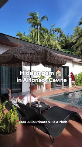 Hidden gem in Alfonso, Cavite - perfect for your next staycation 🏠🌴  Casa Julio is just 10 minutes away from Tagaytay proper, too! Relaxing, beautiful and a convenient location.  More details on our airbnb listing 🥰  #staycation #alfonsocavite #tagaytay #airbnb 