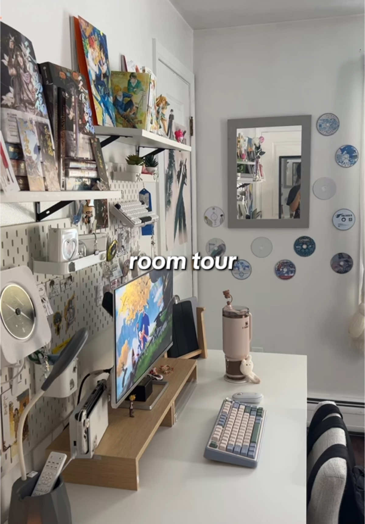 this is the highly requested room tour!!! it still needs alot of work so expect more room videos in the future but… pls gimme suggestions on decor!! and if anyone wants to see more closeups of certain things lmk! #RoomTour #fypシ #life #cute #cozy #anime #Vlog #fyp #desksetup #roomdecor #roommakeover 