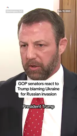 #Republican senators react to President Donald #Trump’s comments calling President Zelenskyy a “dictator” and blaming Ukraine for Russia’s invasion.