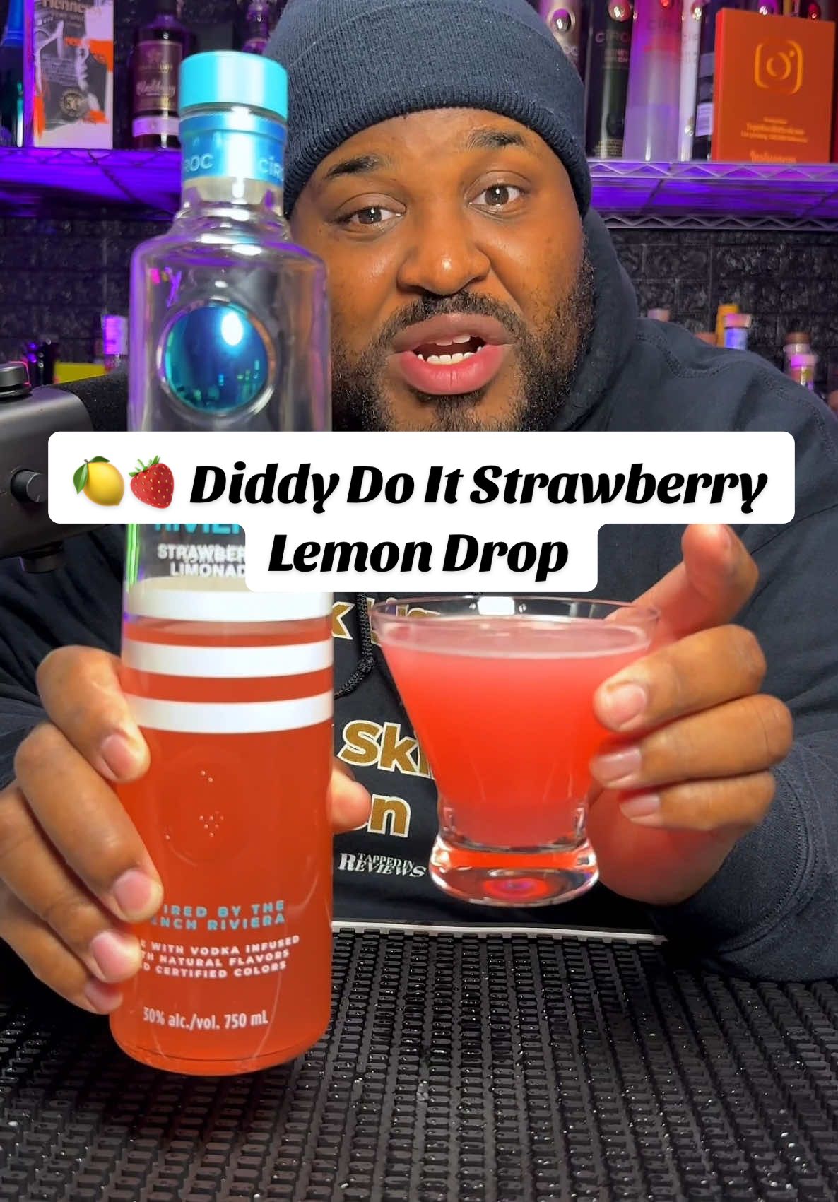 Replying to @davisshameka0 🍋🍓 Strawberry Lemon Drop Martini #lemondrop #fyp #drink 