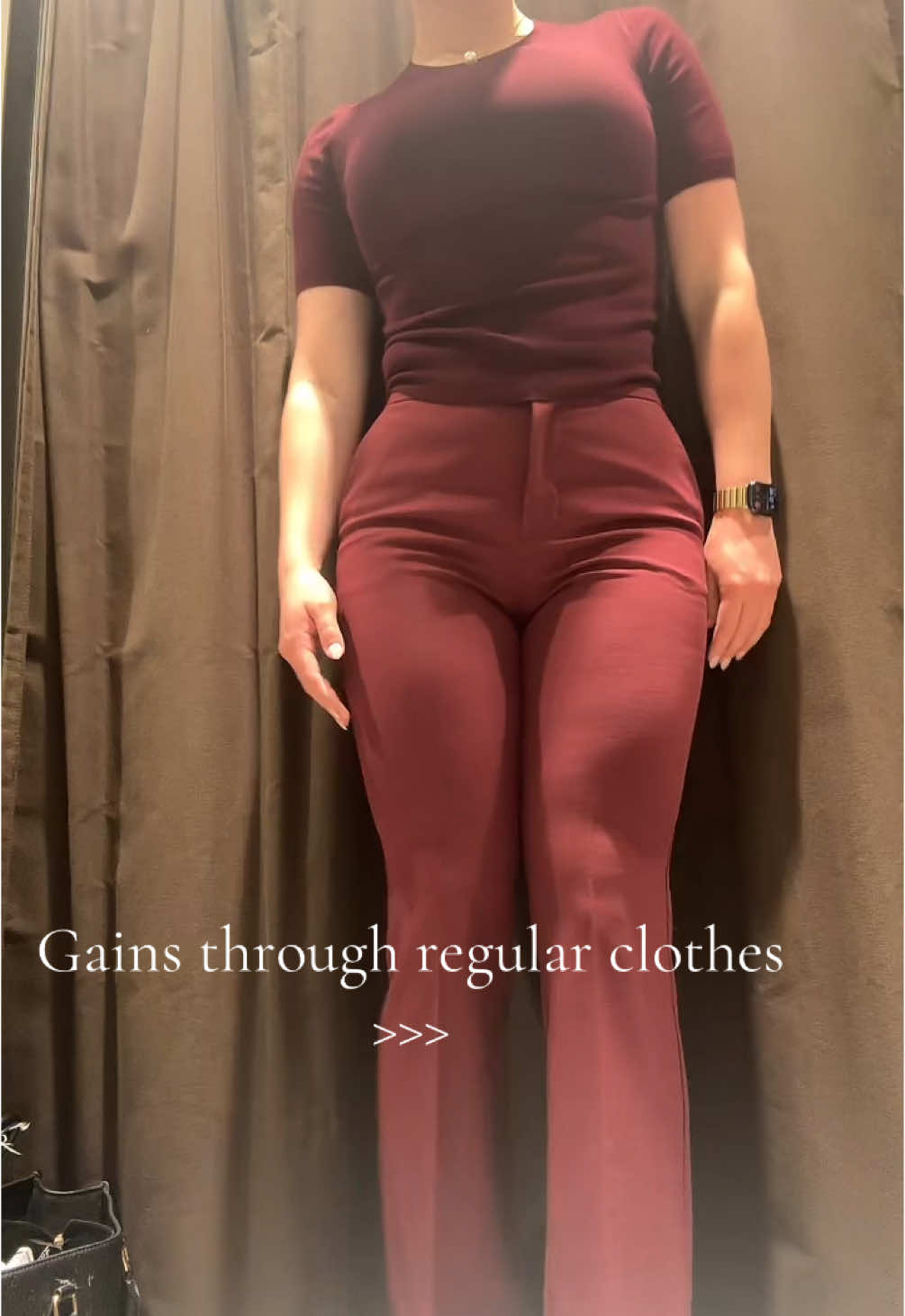 Seeing gym gains through regular outfits>> #gym #quads #gymgirl #businessoutfits 
