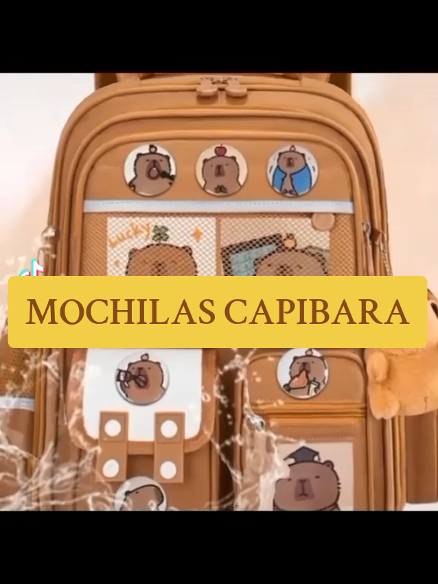 MOCHILAS CAPIBARA Tela oxford impermeable Espaldar vulcanizado y reforzados Colores disponibles: marron y oscuro s/. 7 0. 🇵🇪 #mochilascapibara  #mochilasescolares #limaperu🇵🇪 