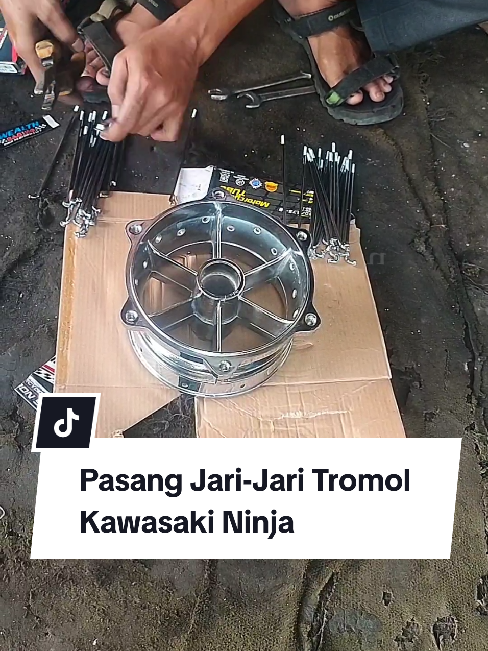 Pasang Jari-Jari Tromol Kawasaki Ninja #kawasaki #kawasakininja #ninja2tak #tutorial #kawasakininja250 #kawasakiracing 