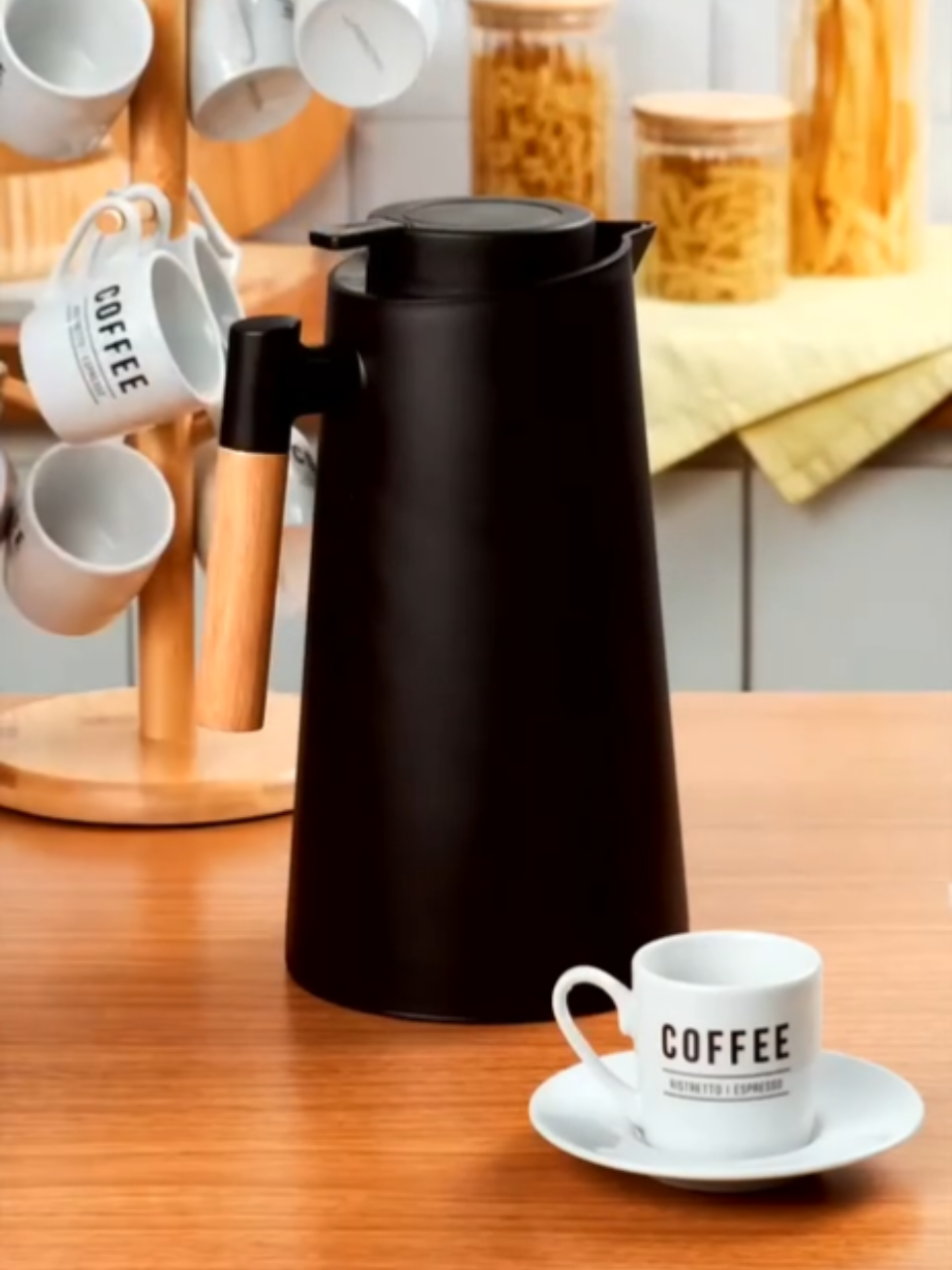 📢LINK NA BIO. Garrafa Térmica Nórdica 1 Litro Café Chá Cabo de Madeira.. #cozinha #achadinhos #garafatermica #comprinhasshopee #fuy #tik_tok 